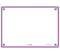 Oxford Flash 2.0 Lot de 80 Fiches Flash Cards Format A6 (10, 5 x 14, 8cm) fond Blanc Uni Recto/Verso - cadre Lilas - Fiches Bristol