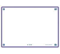 Oxford Flash 2.0 Lot de 80 Fiches Flash Cards Format A6 (10, 5 x 14, 8cm) fond Blanc Uni Recto/Verso - cadre Violet - Fiches Bristol
