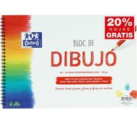 Oxford Hamelin Bloc à dessin scolaire A4+ 20 feuilles Papier lisse Microperforé Couverture souple Double spirale 130gr Transparent Transparent One Size