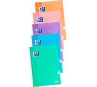 Oxford Cahiers Hamelin quadrillé 4x4 – 80 feuilles – Pack 4+1 – Multicolore pour enfants