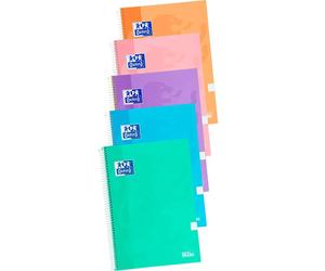Oxford Hamelin Cahiers Quadrillés 4x4 Paquet De 80 Feuilles 4+1 Couleurs