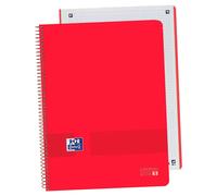 Oxford Hamelin Carnet A4 Avec Couverture En Plastique Grille 5x5 80 Feuilles Et 1 Bande De Couleur