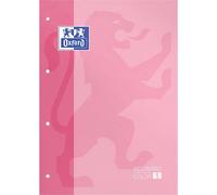 Oxford Hamelin Recharge Feuilles Quadrillées Collées A4+ 80 Feuilles Quadrillage 5x5 Couverture Souple Avec 4 Trous
