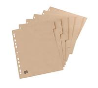 OXFORD Intercalaire Neutre Touareg Format A4 avec 6 Positions en Carte Beige Naturel