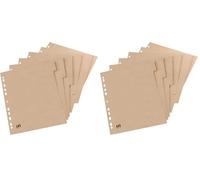 OXFORD Intercalaire Neutre Touareg Format A4 avec 6 Positions en Carte Beige Naturel (Lot de 2)