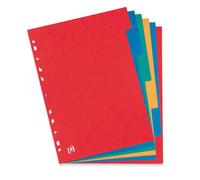 Intercalaires neutres A4+ 6 positions carte lustree 225g assorti