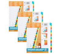 OXFORD Intercalaires Alphabetiques 26 Positions Format A4+ Carte Blanche 170G (Lot de 3)