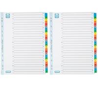 OXFORD Intercalaires Alphabétiques A4 26 Positions Carte Epaisseur 170g Blanc (Lot de 2)