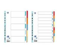 Intercalaires en carton, uni, format A4, couleur, 10