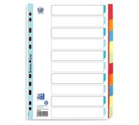 Oxford Karton-Register Strong-Line, format A4, pages vierges, lot de 10, 5 couleurs, 25 pièces