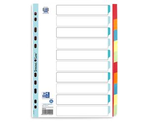 Oxford Karton-Register Strong-Line, format A4, pages vierges, lot de 10, 5 couleurs, 25 pièces