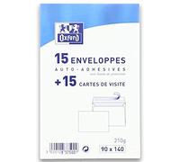 OXFORD - Kit de 15 cartes de visites + enveloppes contenu: 15 enveloppes auto-adhésives: 90 x 140 mm 15 cartes de visite blanches: 82 x 128 mm (83750001)