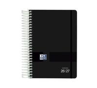 Oxford Live & Go Agenda 2026/2027, un jour par page, couverture en plastique, 12 x 18 cm, espagnol, couleur noire