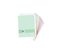Oxford Live & Go Cahier A4+ quadrillé 5 x 5, couverture plastique, 160 feuilles, 8 bandes de couleur, carnet micro-perforé, couleur menthe glacée pastel
