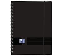 Oxford Live & Go Classeur en plastique A4 30 pochettes transparentes Noir