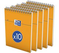 Oxford – Bloc de bureau A5 spirale orange 14,8 x 21 cm 5x5 – 80 feuilles