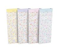 OXFORD Lot de 10 Bloc-Notes Shopping Flowers 7,4x21cm 160 Pages Lignées 6mm Agrafées Couverture Carte Coloris Assortis