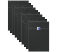 Oxford Lot De 10 Bloc-Notes Smart A4 Quadrill¿ 80 Feuilles Noir