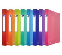 Oxford Lot de 10 boîtes de classement A4 - Dos 4 cm - En plastique - 8 couleurs