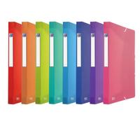 Oxford Lot de 10 boîtes de collection A4, largeur du dos 2,5 cm, plastique, 8 couleurs, lot de 10