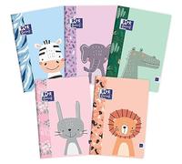 Oxford Lot de 10 cahiers scolaires A5 32 feuilles quadrillées Couleurs mélangées