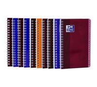 Oxford Lot De 10 Carnets Répertoire Spirale 110x170mm Quadrillé 100 Pages 90g Coloris Aléatoire