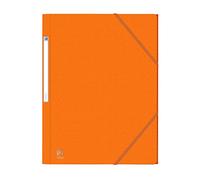 Chemise à élastique 3 rabats Oxford 24 x 32 cm dos 2 cm - couleurs tendance orange