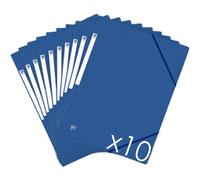 Oxford Chemises à élastique en carton A4 – Dos 2 à 3 cm – Bleu