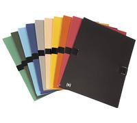 Oxford Lot de 10 Pochettes Cartonnées Extensibles à Sangle 24 x 32 Assorties