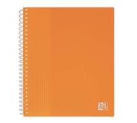 OXFORD Lot de 10 Porte fiches bristol A5 School Life 80 vues / 40 pochettes Couverture Polypro Orange
