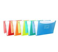 Oxford Lot de 10 trieurs à 12 compartiments en plastique A4 5 couleurs
