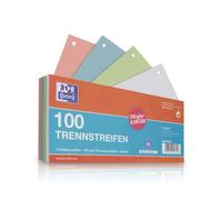 Oxford Lot de 100 bandes intercalaires en carton 190 g/m² - 4 couleurs
