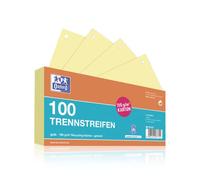 Oxford Lot de 100 intercalaires perforés en carton jaune 190 g/m²