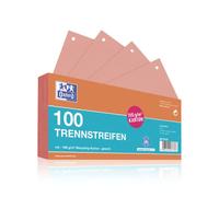 Oxford Lot de 100 intercalaires perforés en carton rouge 190 g/m²