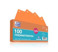Oxford Lot de 100 séparateurs en carton perforé Orange 190 g/m²