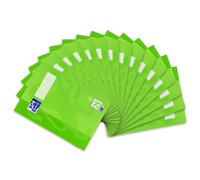 Oxford Lot de 15 cahiers lignés avec marge blanche 16 feuilles Vert gazon Format A4