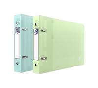 OXFORD Lot de 2 Classeurs A5 pour Fiches Bristol, 2 anneaux, Couleurs Bleu et Vert Pastel