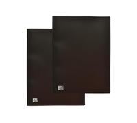 OXFORD Lot de 2 Porte Vues 120 vues / 60 Pochettes A4 Initial Couverture Polypro Noir