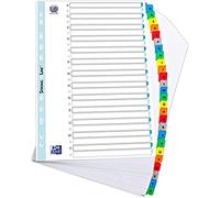 OXFORD Lot de 20 sachets Intercalaires Alphabétiques A4XL 26 Positions Carte Epaisseur 170 g Blanc