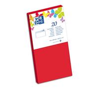 Oxford Lot de 200 Enveloppes format 11 x 22cm Rouge