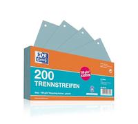 Oxford Lot de 200 intercalaires en carton perforé 190 g/m² Bleu