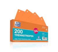 Oxford Lot de 200 intercalaires perforés en carton orange 190 g/m²