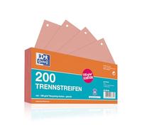 Oxford Lot de 200 intercalaires perforés en carton rouge 190 g/m²
