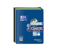 OXFORD Lot de 3 cahiers Easybook Oceanis 17x22 Seyès 96 pages