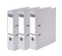 OXFORD Lot de 3 Classeurs à Levier Smart Pro+ A4XL Dos 80mm 2 Anneaux en D Couverture Polypro Rembordée Blanc
