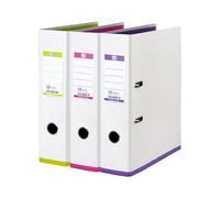 Oxford Lot de 3 classeurs A4 MyColour, 8 cm de large, bicolore blanc assorti