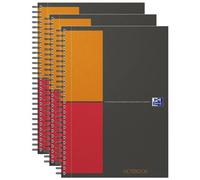 Oxford Lot De 3 Notebooks B5 Spiralé Couverture Rigide160p 80g Q5/5 Gris