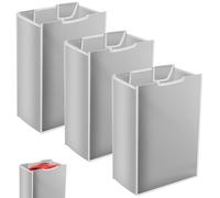Oxford Lot de 3 paniers à linge amovibles - Sacs à linge - Sacs de rechange pour panier à linge - Sans crochet - 38,1 x 22,9 x 55,9 cm - Gris