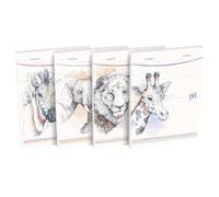 Oxford Lot de 40 Bloc-notes Boho Spirit A6 Ligné 6mm 160 Pages Agrafé Couverture Carte Décors Assortis