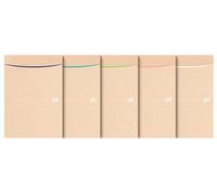 Oxford Lot de 40 Bloc-notes Touareg A5 Petits Carreaux 5mm 160 Pages Agrafé Couverture Carte Coloris Assortis Papier Recyclé